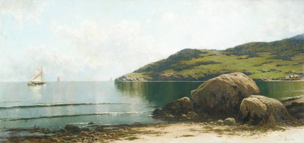 Marine Landscape  by Alfred Thompson Bricher - Hand-Painted Oil Painting Reproduction