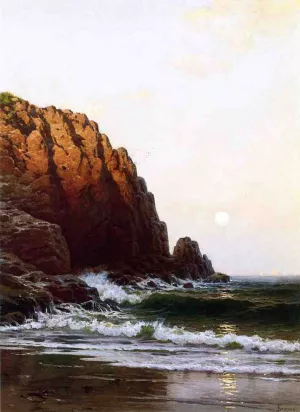 Moonrise, Coast of Maine by Alfred Thompson Bricher - Oil Painting Reproduction