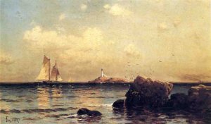 Mule Island, Isle of Shoals by Alfred Thompson Bricher Oil Painting