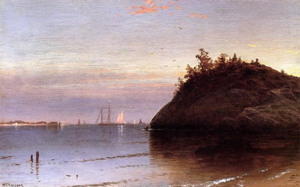 Narragansett Bay by Alfred Thompson Bricher - Hand-Painted Oil Painting Reproduction