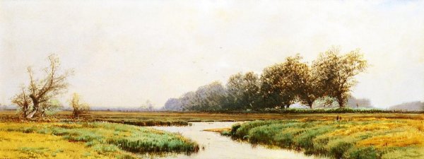 Newburyport Marshes by Alfred Thompson Bricher - Hand-Painted Oil Painting Reproduction