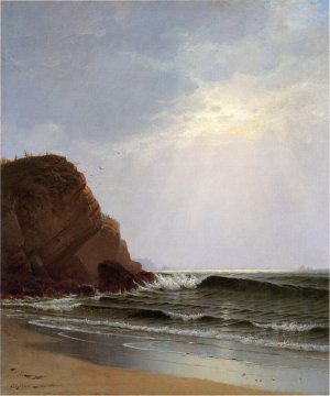 Otter Cliffs, Mount Desert Island, Maine Oil painting by Alfred Thompson Bricher