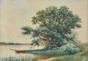 Punt on a River by Alfred Thompson Bricher Oil Painting