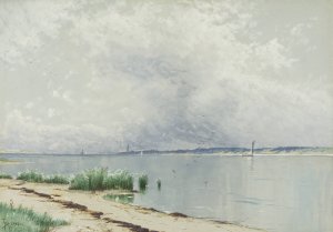Reflected Reeds by Alfred Thompson Bricher Oil Painting