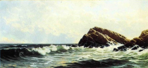 Main Product Photo of Sailboats at Sea Painting by Alfred Thompson Bricher