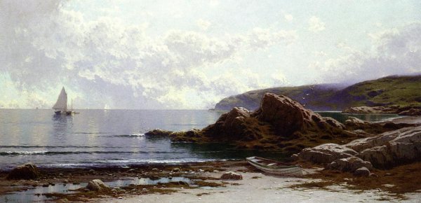 Sailing off the Coast by Alfred Thompson Bricher - Hand-Painted Oil Painting Reproduction