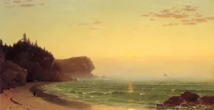 Seascape: Sunset by Alfred Thompson Bricher - Oil Painting Reproduction