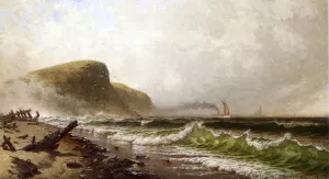 Stormy Seascape by Alfred Thompson Bricher - Oil Painting Reproduction