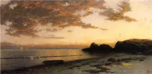 Sundown, Seconnett by Alfred Thompson Bricher - Oil Painting Reproduction