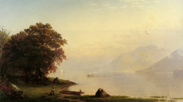 View Near Kingston New York by Alfred Thompson Bricher - Hand-Painted Oil Painting Reproduction