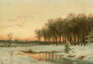 Winter in Maine by Alfred Thompson Bricher Oil Painting