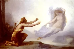 Apparition De Vinvela A Shilric-Le-Chasseur painting by Alfred Tripet