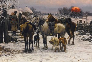 Returning Home by Alfred Von Wierusz-Kowalski Oil Painting