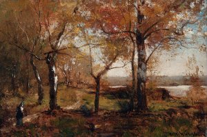 Autumn by Alfred Wahlberg Oil Painting