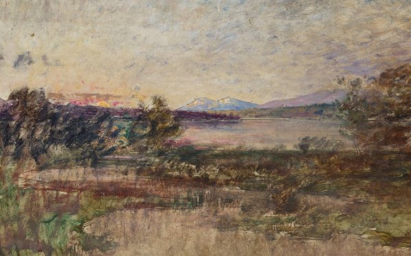 Landscape by Alfred Wahlberg - Hand-Painted Oil Painting Reproduction