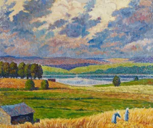 Landscape from Padasjoki Oil painting by Alfred William Finch