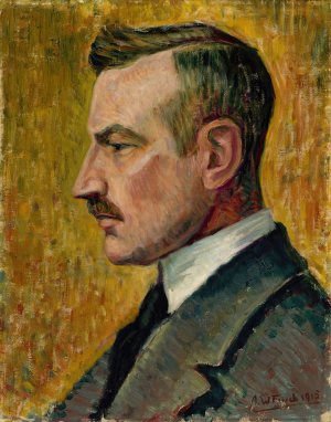 Portrait of Artist Magnus Enckell by Alfred William Finch Oil Painting