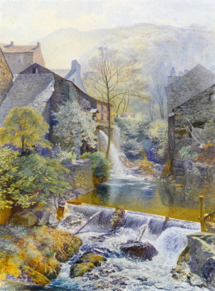 Main Product Photo of Ambleside Mill Painting by Alfred William Hunt
