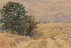 The hayfield by Alfred William Hunt Oil Painting