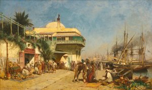 The Port of Algiers by Alfred Wordsworth Thompson Oil Painting