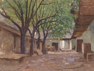 Bauernhauser bei Klagenfurt by Alfred Zoff Oil Painting
