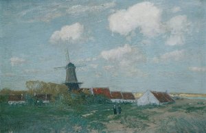 Dorf auf der Dune by Alfred Zoff Oil Painting
