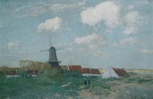 Main Product Photo of Dorf auf der Dune  Painting by Alfred Zoff