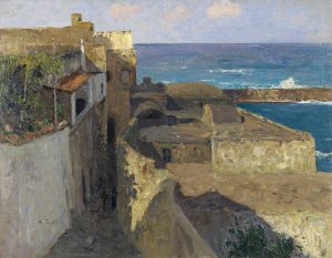 Enge Gasse in Forio by Alfred Zoff Oil Painting