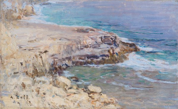 Main Product Photo of Felsige Kustenpartie  Painting by Alfred Zoff