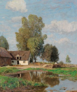 Landliche Idylle by Alfred Zoff Oil Painting
