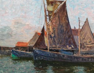 Sail Boats by Alfred Zoff Oil Painting