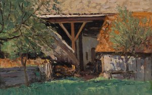 Scheune in Stainz by Alfred Zoff Oil Painting