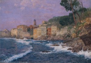 Stadt an der Riviera by Alfred Zoff Oil Painting