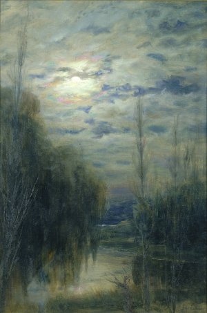 Full Moon, Limache, Chile by Alfredo Helsby Oil Painting