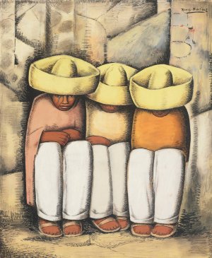 Indios en reposo by Alfredo Ramos Martinez Oil Painting