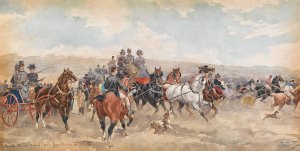Return From The Racing Track In Triest by Alfredo Tominz Oil Painting