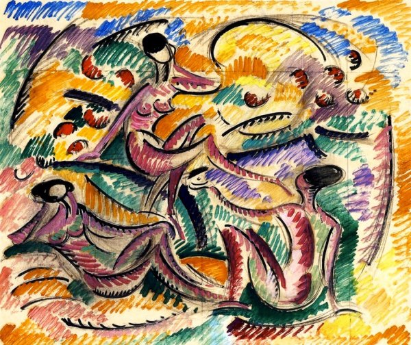 Main Product Photo of A Chat Painting by Alice Bailly