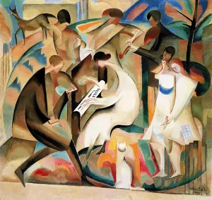 A Concert in the Garden Oil painting by Alice Bailly