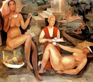 Afternoon Tea Oil painting by Alice Bailly