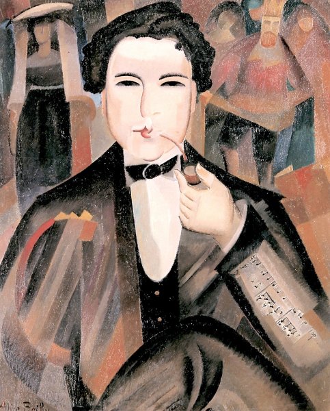 Main Product Photo of Arthur Honegger with King David Painting by Alice Bailly