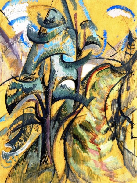 Main Product Photo of Beyond the Radiant Valley Reiderfurka Painting by Alice Bailly