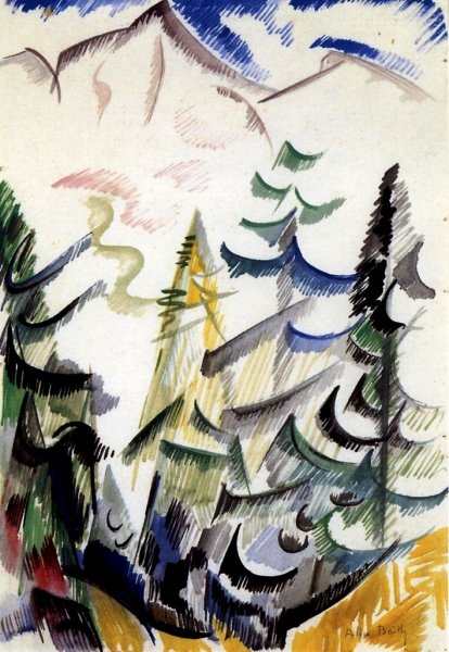 Main Product Photo of Beyond the Radiant Valley Painting by Alice Bailly
