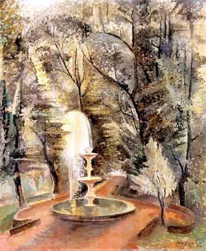 Borghese Gardens No.1, Water Fountain by Alice Bailly Oil Painting