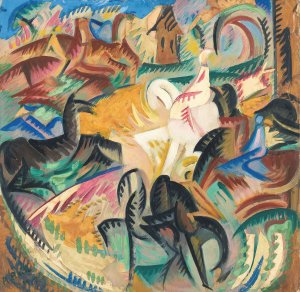 Chevaux Horses Ol by Alice Bailly Oil Painting