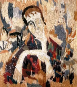 Face also known as Thoughts Oil painting by Alice Bailly