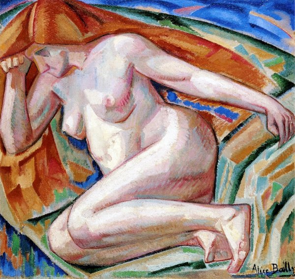 Nude with Red Hair by Alice Bailly - Hand-Painted Oil Painting Reproduction