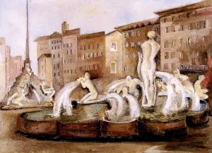 Rome Fountain No. 3 by Alice Bailly - Oil Painting Reproduction