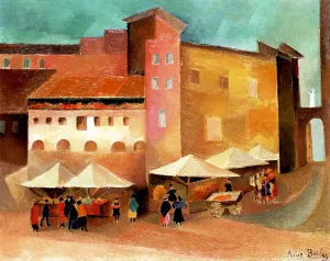 Small Italian Market Verona by Alice Bailly - Oil Painting Reproduction