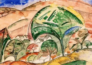 Main Product Photo of Spring at Orsay also known as The Green Tree Painting by Alice Bailly
