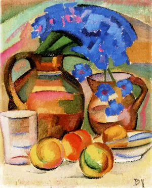 Still Life Apples and Pitchers by Alice Bailly Oil Painting